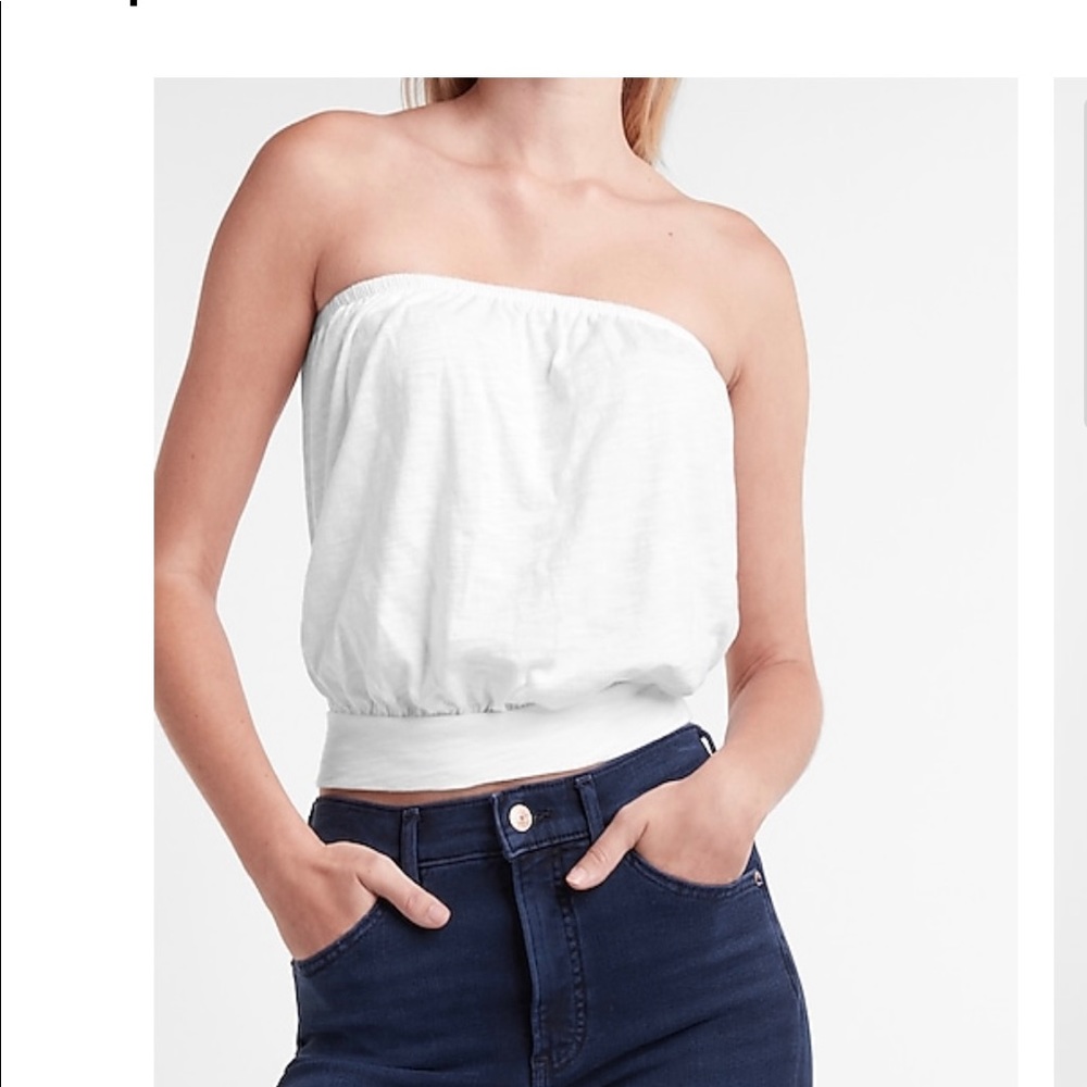 Express white size large new with tag tube top